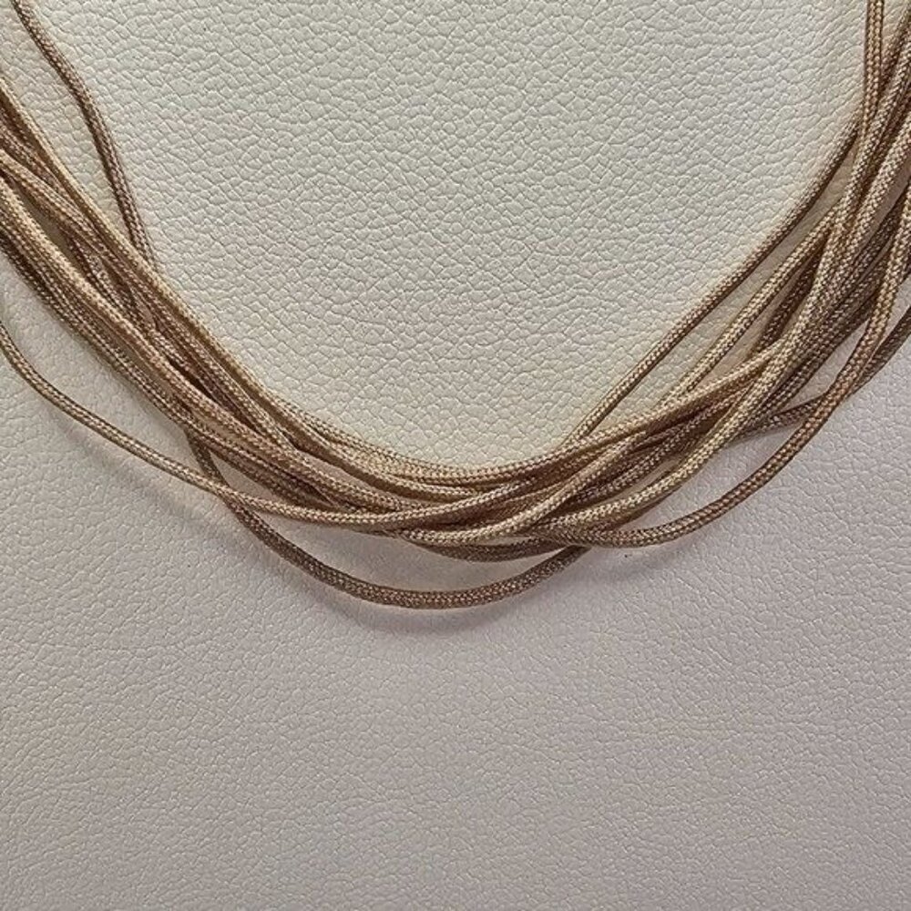 Multi-strand Taupe Bohemian Necklace EUC - Picture 2 of 6